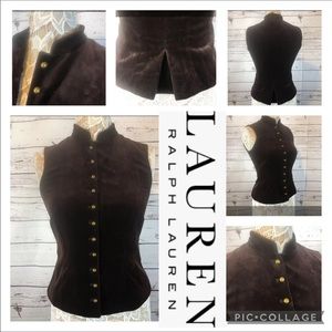 Lauren Ralph Lauren velvet vest 
Size XS
